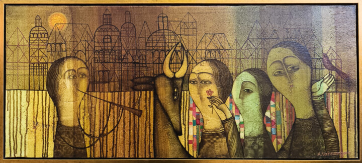 Between Sound and Silence Malerei, 11,8x27,6 in