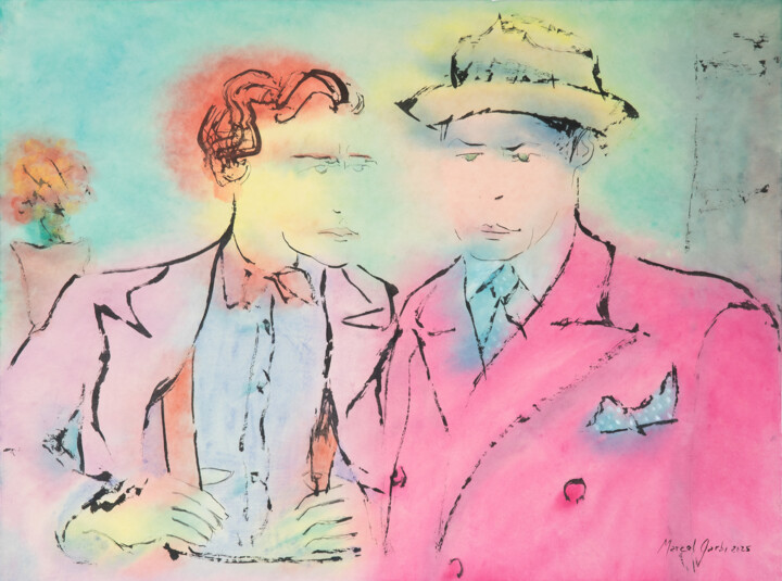Painting titled "It's the Archons ag…" by Marcel Garbi, Original Artwork, Watercolor
