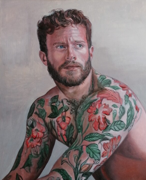 He n°50 dalla serie bad boy Tablo, 23,6x19,7 in