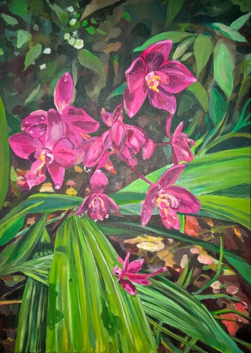 绘画 标题为“Tropical Symphony:…” 由Tatiana Shakh, 原创艺术品, 丙烯