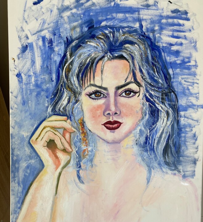 Painting titled "trahison" by Tahira Quliyeva, Original Artwork, Oil