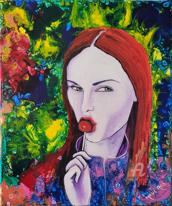 Lollipop 绘画, 21.7x18.1 in