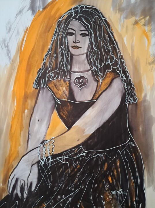 Portrait of a woman 图画, 31.1x23.2 in