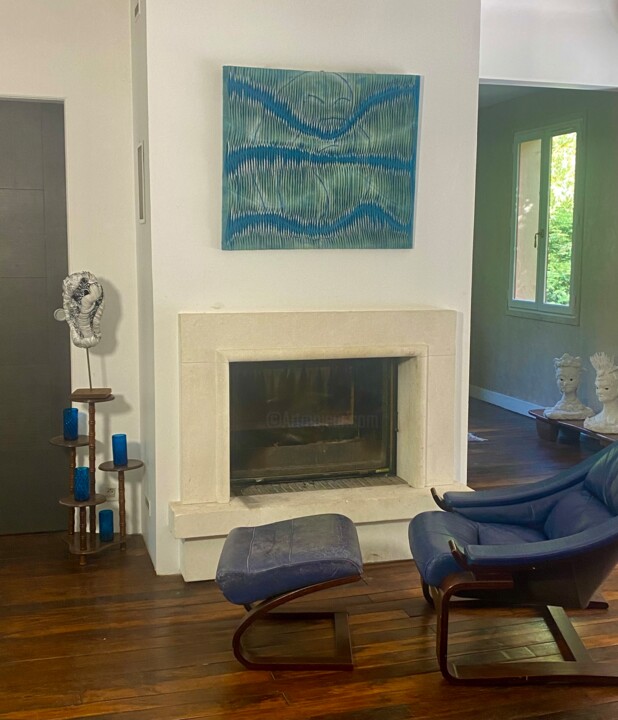 Textile Art titled "Tableau sculpture a…" by Yasmina Kijek, Original Artwork, Textile fiber Mounted on Wood Stretcher frame