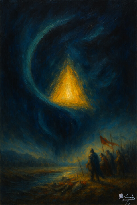 Caballeros ante el Umbral Celestial 绘画, 35.4x25.6 in