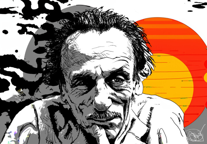 Digital Arts titled "Eduardo de Filippo" by Marzia Schenetti, Original Artwork, Digital Painting