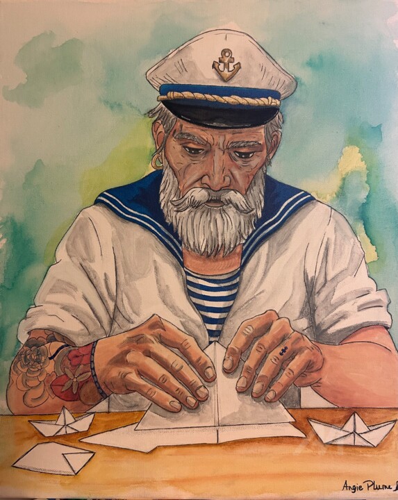 L'héritage de la mer 绘画, 18.1x15 in