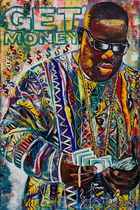 Notorioun BIG get money Картина, 39,4x27,6 in