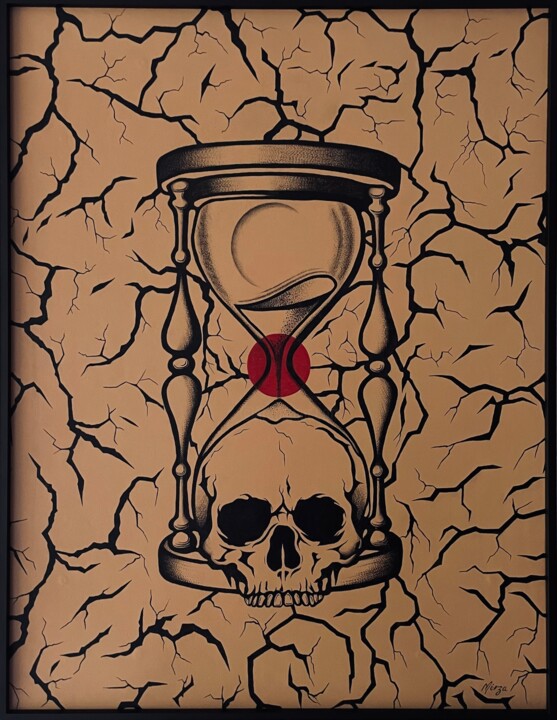 "Au Fil du Temps" başlıklı Tekstil Sanatı Mirzaart tarafından, Orijinal sanat, Akrilik Alüminyum üzerine monte edilmiş