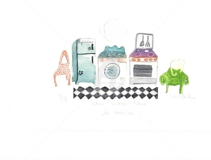 Home Sweet Home "La Cuisine" Prenten & gravures, 6,7x9,8 in