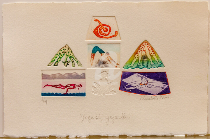 Yoga çi, Yoga là ! Printmaking, 6.7x9.8 in