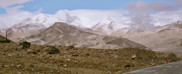 Chine - sur la Karakoram, vers le Pakistan Fotoğraf, 0,4x0,4 in