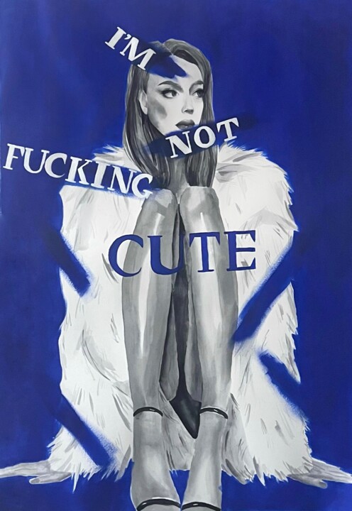 I'm not fucking cute 绘画, 51.2x35.4 in