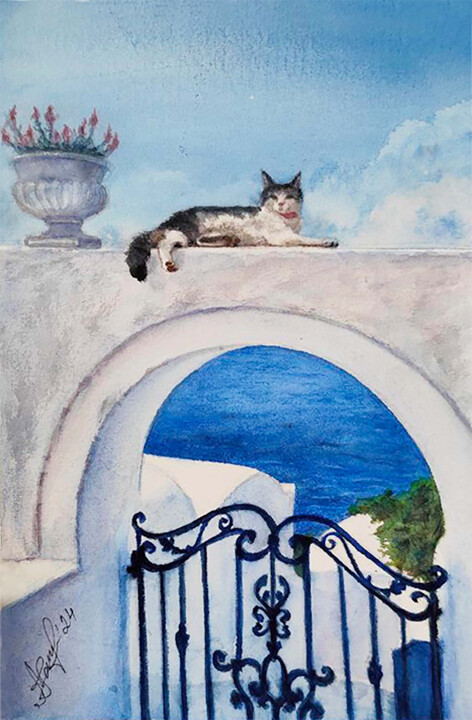 Under the Greek Sun Pittura, 11,4x7,4 in