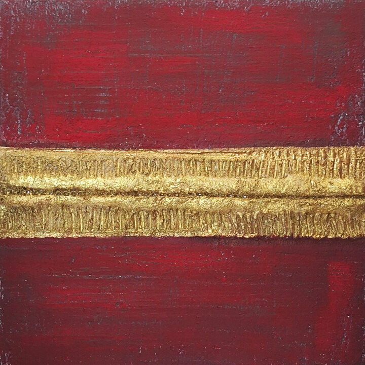 Painting titled "ZIP#2" by Amadesi Claudia, Original Artwork, Acrylic Mounted on Wood Stretcher frame