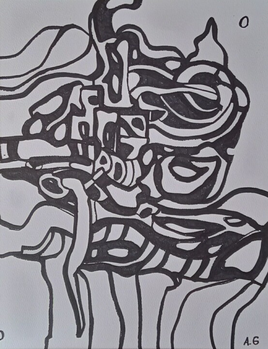 Dibujo titulada "A surreal fantasy 2" por Anna Grochowska, Obra de arte original, Rotulador