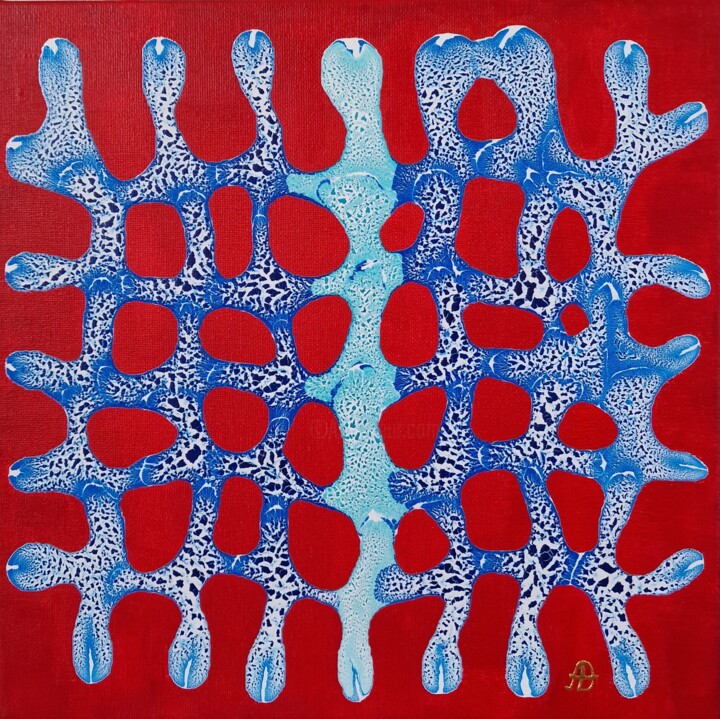 绘画 标题为“Abstraction 55” 由Anastasiia Doro, 原创艺术品, 丙烯 安装在木质担架架上