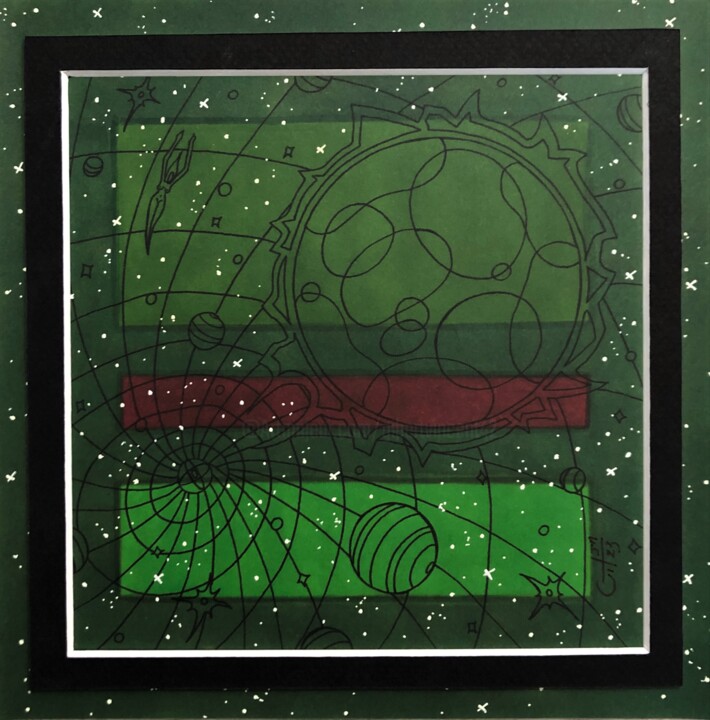 (288) - ménage à 3 ( galaxie Rothko/Vador/jungle ) Resim, 7,9x7,9 in