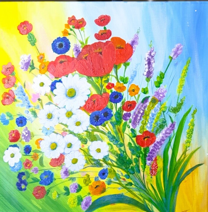 Spring blast. Painting, 15.8x15.8 in