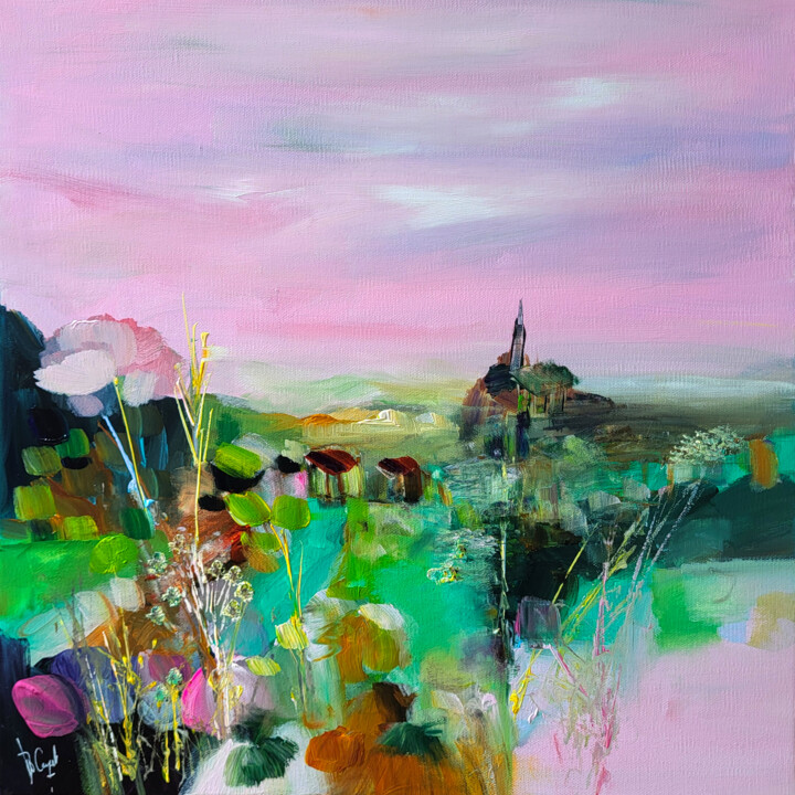 Fixer le ciel et sa couleur de gentillesse 绘画, 15.8x15.8 in