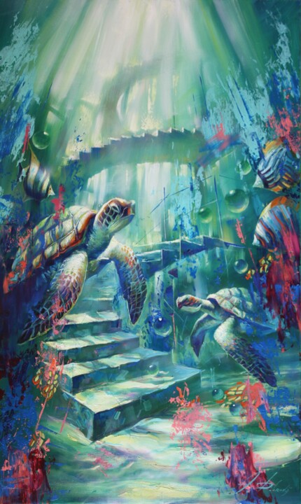 Тропическая идилия. 绘画, 39.4x23.6 in