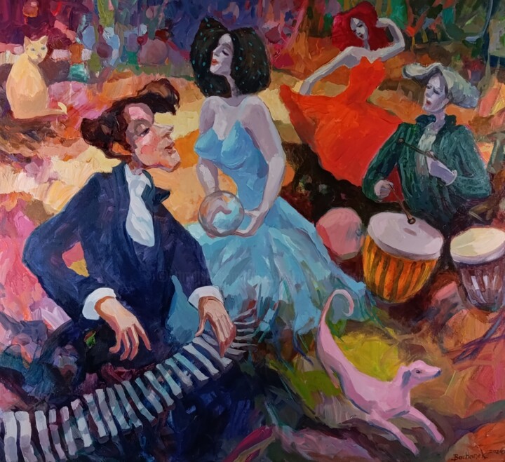 Klawiatura ulotna 絵画, 35.4x39.4 in