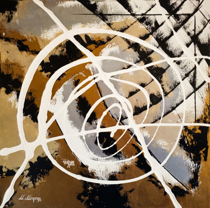 Painting titled "Point of View" by Mirko Maras, Original Artwork, Acrylic Mounted on Wood Panel