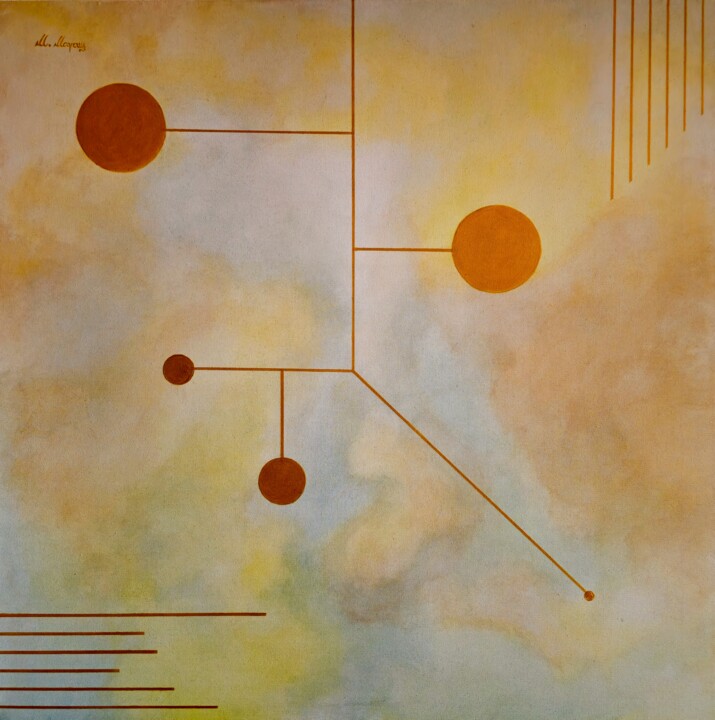 Painting titled "Breath of Life" by Mirko Maras, Original Artwork, Acrylic Mounted on Wood Panel
