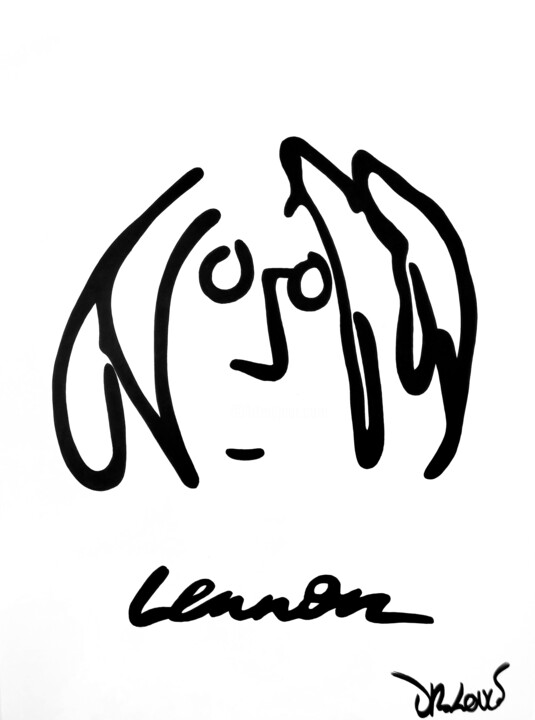 Tribute to John Lennon Schilderij, 15,8x11,8 in
