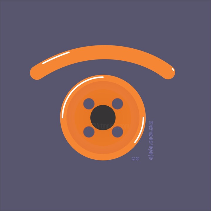 ojo botón rem 数字艺术, 30x30 in