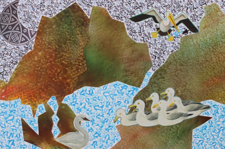 Sans titre (étoiles et poissons) Collages