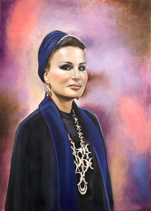 Взгляд (Шейха Моза бинт Насер аль-Миснед) Schilderij, 31,5x23,6 in