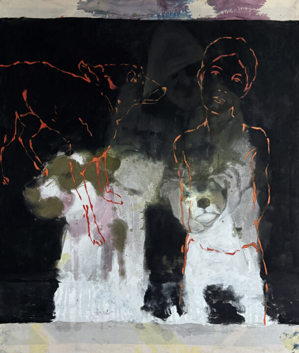 绘画 标题为“Street Dogs” 由Gela Mikava, 原创艺术品, 丙烯