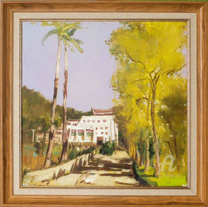 A Quiet Appointment on the Path in the Green Forest Картина, 23,6x23,6 in