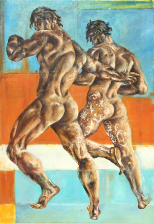Body's conflict 绘画, 51.2x35.4 in