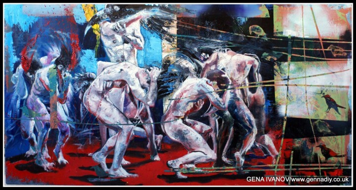 The Leader, Project Metamorphosis, Birds, Crow Tablo, 39,4x59,1 in