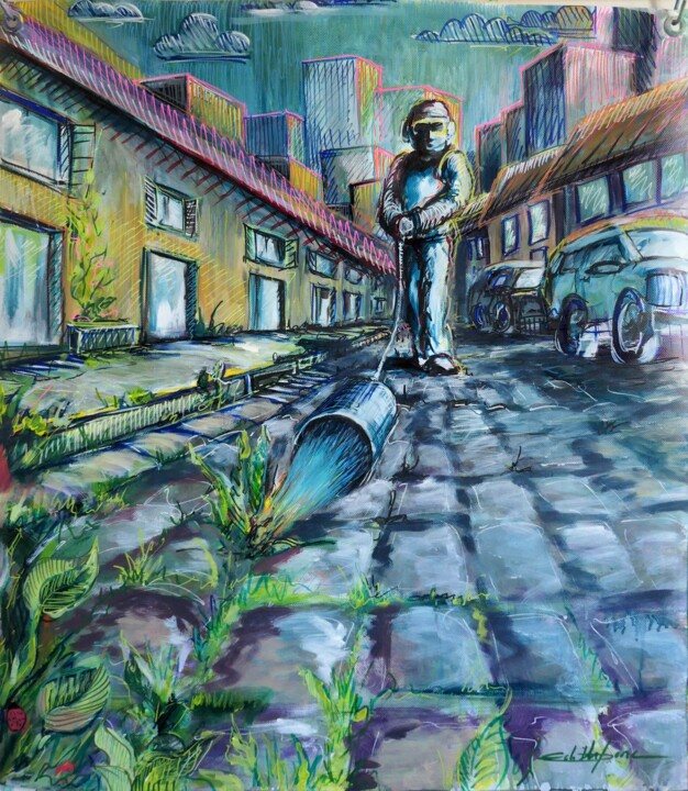 Chalumeau 绘画, 35.4x31.5 in