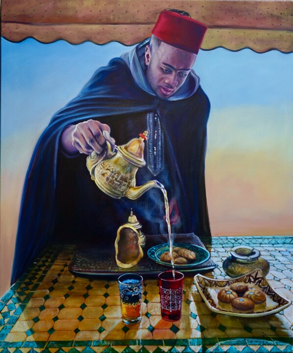 The Mint tea Tablo, 48x39,8 in