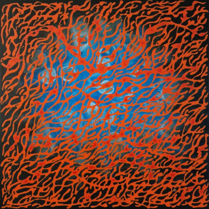 绘画 标题为“Abstraction 53” 由Anastasiia Doro, 原创艺术品, 丙烯 安装在木质担架架上