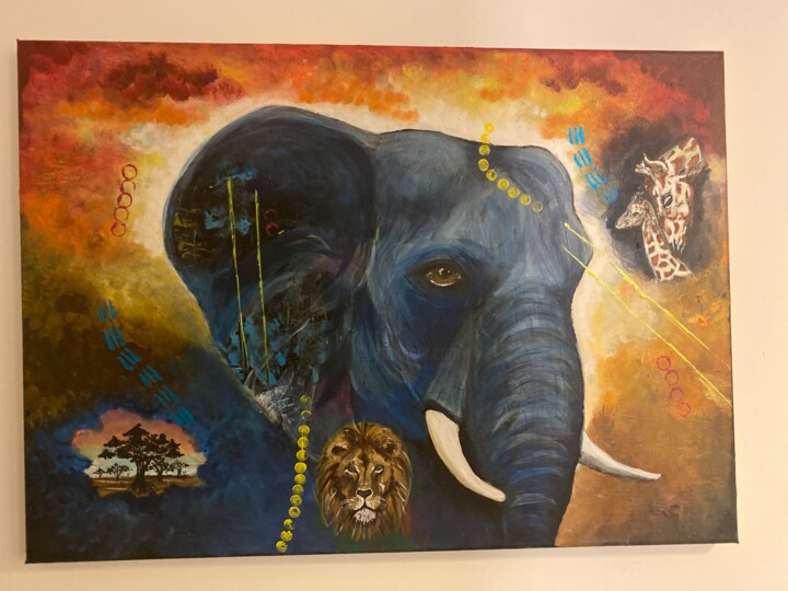 Afrique 绘画, 19.7x27.6 in
