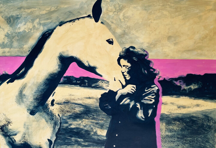 Schilderij getiteld "Serie De cheval 1" door Alexandra Efimova, Origineel Kunstwerk, Acryl