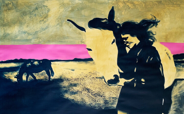 Schilderij getiteld "Serie De cheval 2" door Alexandra Efimova, Origineel Kunstwerk, Acryl