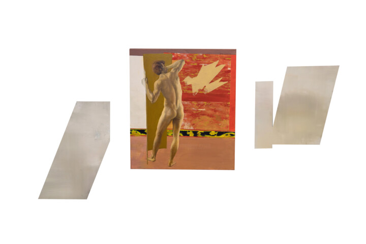 (UN)SAFE PLACE, figurative art Pittura, 31,5x27,6 in