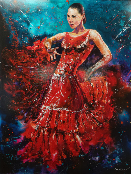 Carmen Painting, 51.2x38.2 in