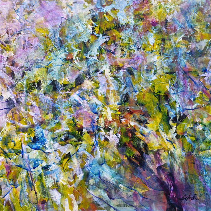 Golden Stillness 1 绘画, 15.8x15.8 in