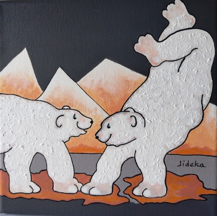 Pintura titulada "Juste pour t'impres…" por Jocelyne Deschamps-Kus, Obra de arte original, Acrílico Montado en Bastidor de c…