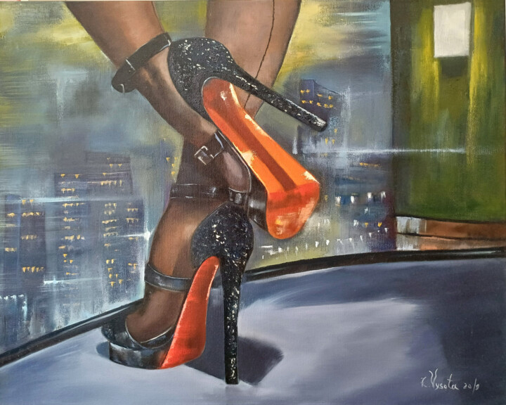 Female legs-Style and fashion . Tablo, 19,7x24 in