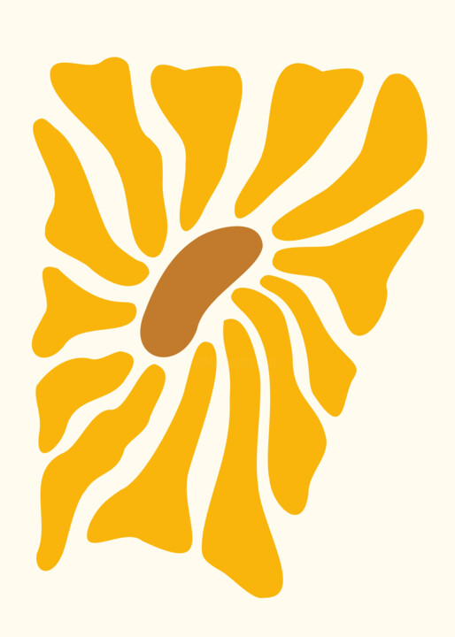 Radiant Sunburst in Warm Tones Digital Arts, 46.5x65.1 in