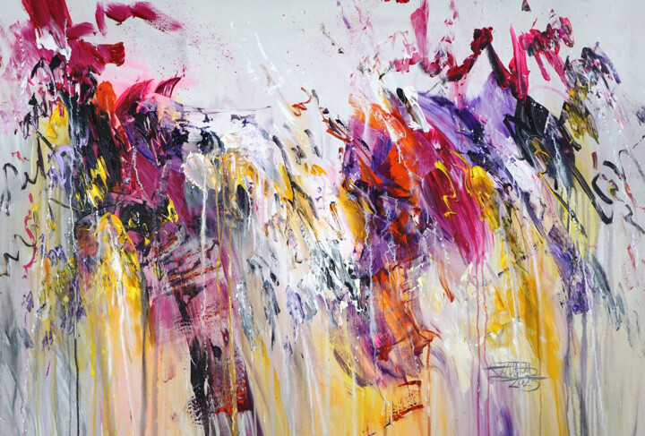 Painting titled "Epic Symphony XL 1" by Peter Nottrott, Original Artwork, Acrylic