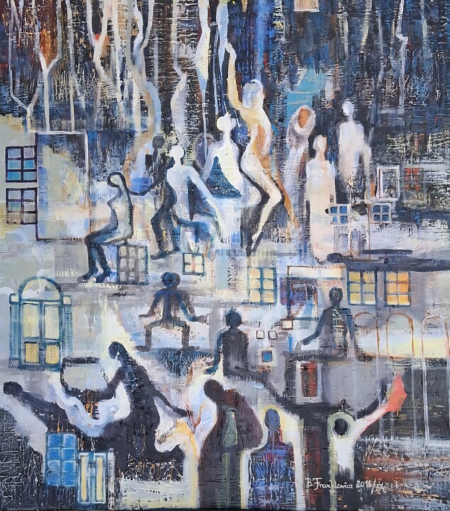Miasteczka / Little Towns Malarstwo, 35,4x31,5 in